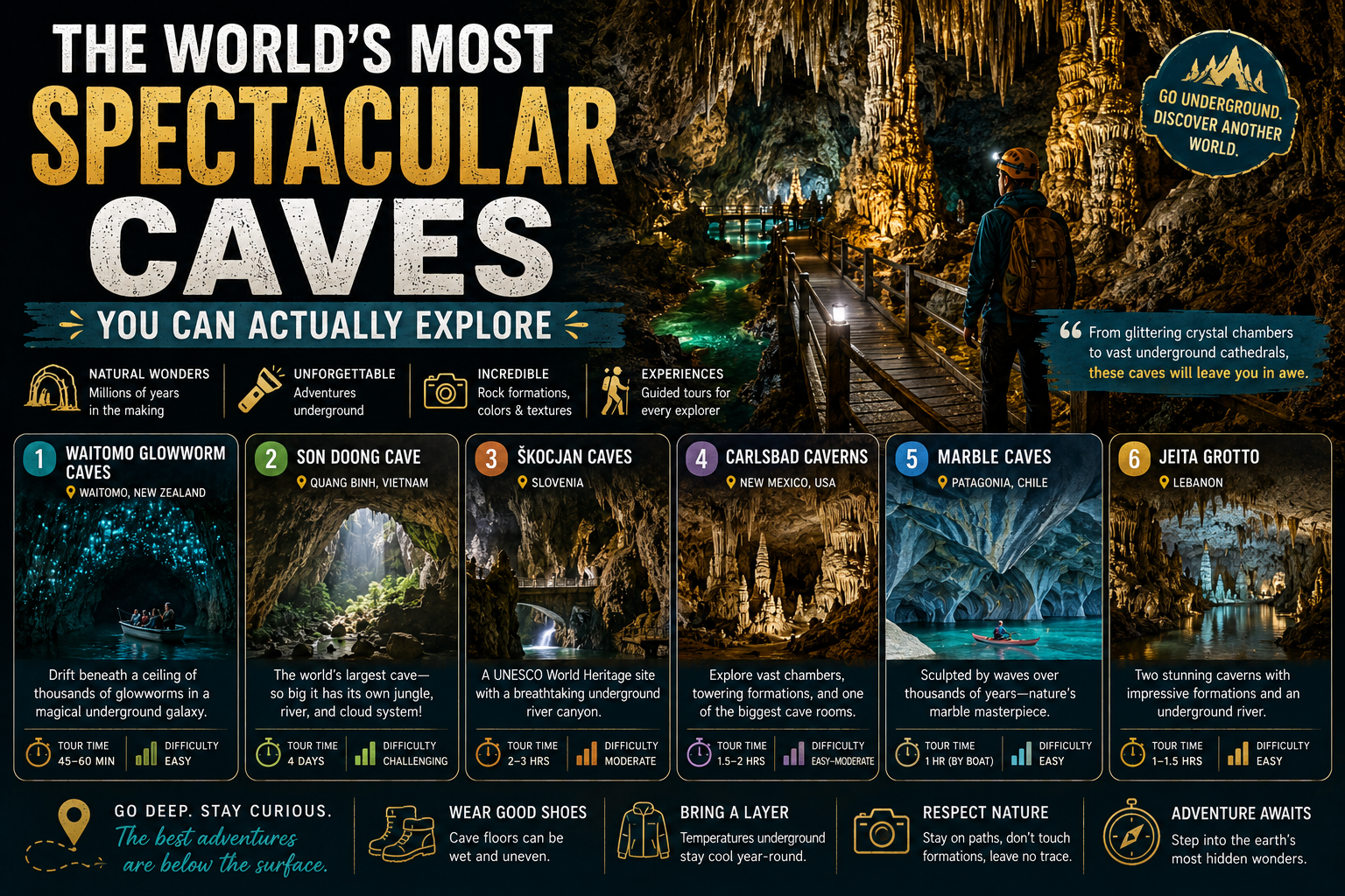 spectacular caves to explore