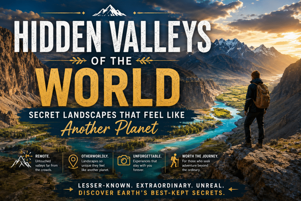 Hidden valleys surrounded by snow-capped Himalayan mountains