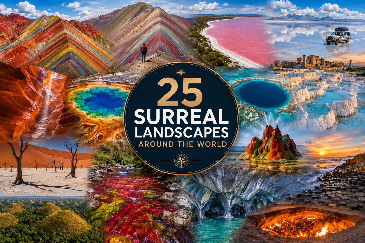 Unusual natural landscapes in the world