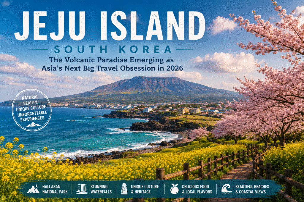 Hallasan volcano peak in Jeju Island South Korea at sunrise