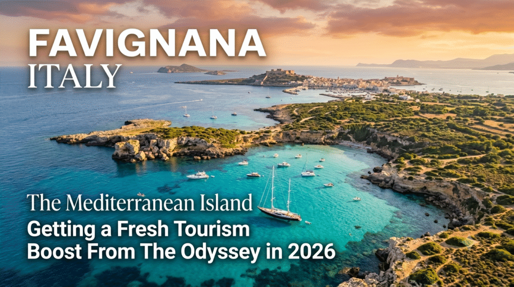Mediterranean coastline and limestone cliffs of Favignana