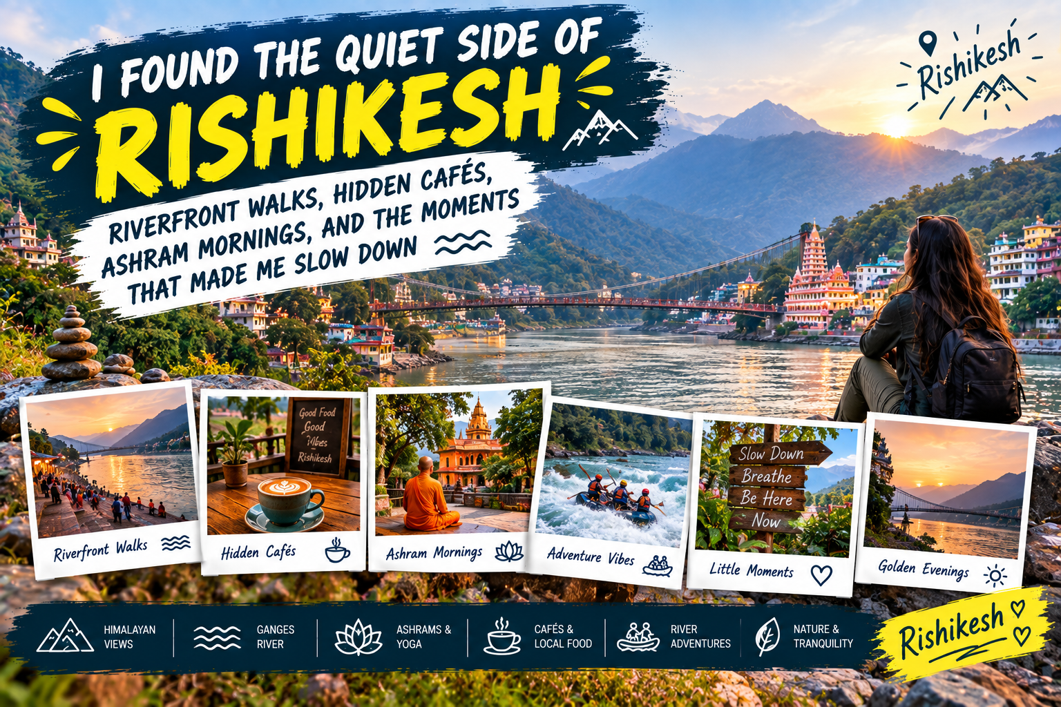 I Found the Quiet Side of Rishikesh—Riverfront Walks, Hidden Cafés, Ashram Mornings, and the Moments That Made Me Slow Down 