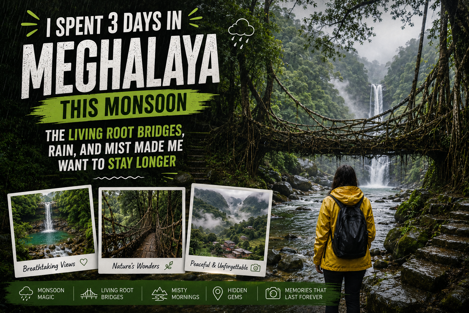 I Spent 3 Days in Meghalaya This Monsoon—The Living Root Bridges, Rain, and Mist Made Me Want to Stay Longer 