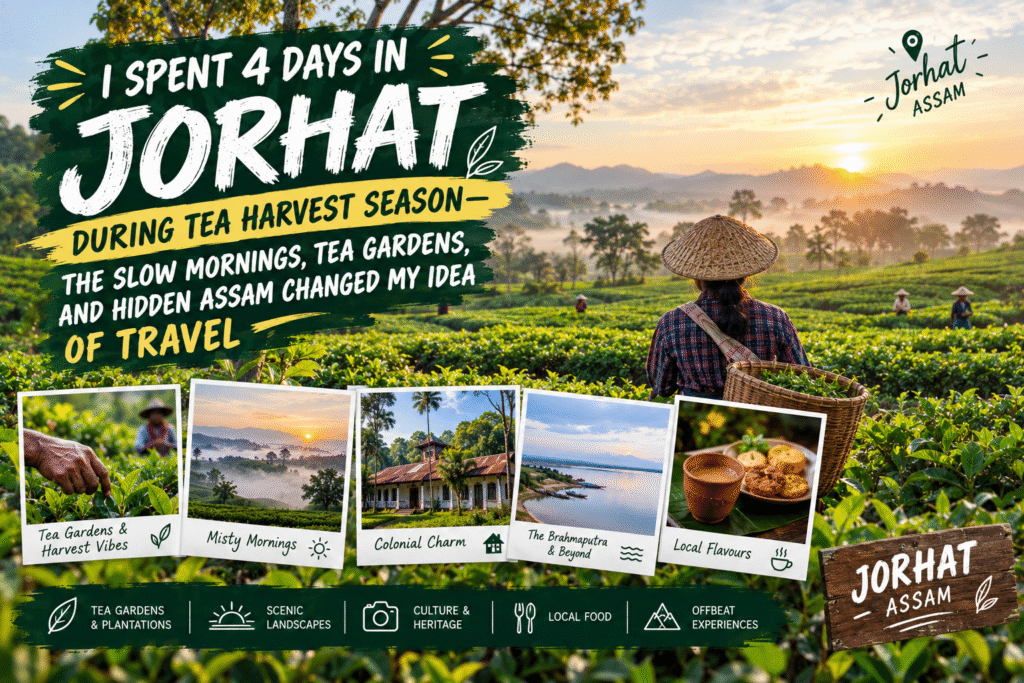 I Spent 4 Days in Jorhat During Tea Harvest Season—The Slow Mornings, Tea Gardens, and Hidden Assam Changed My Idea of Travel