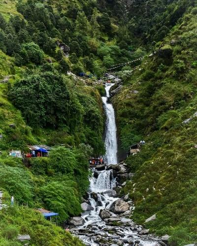 Bhagsu waterfall near McLeod Ganj, Dharamshala