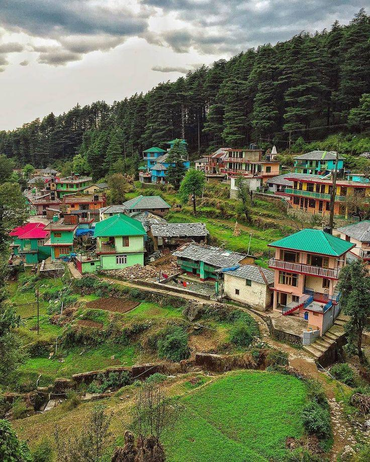 Dharamkot village near McLeod Ganj with Dhauladhar mountain viewsvvvvvvvvvvvvvvvvv