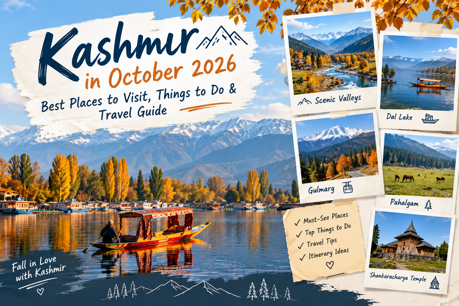 Kashmir in October 2026: Best Places to Visit, Things to Do & Travel Guide