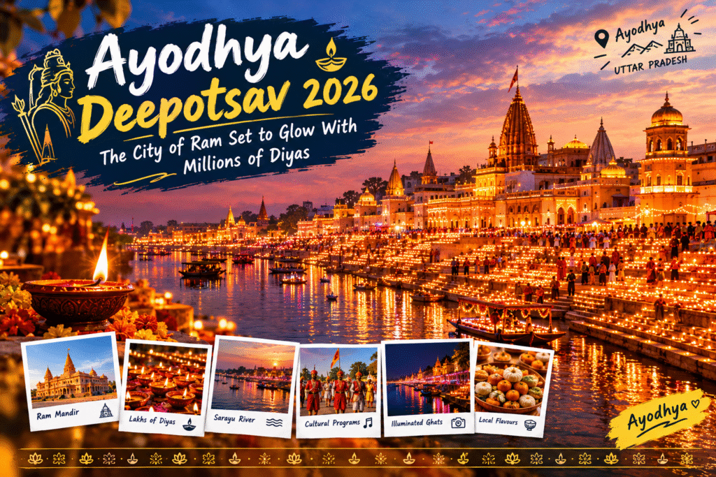 Earthen lamps illuminating Ram Ki Paidi on the Saryu River during Ayodhya Deepotsav