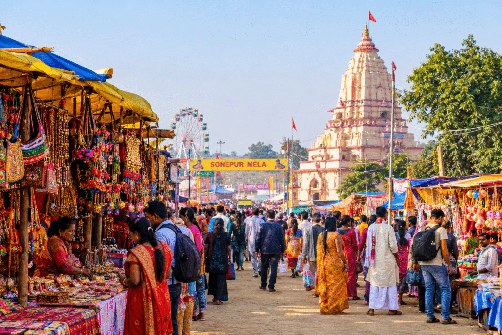 Traditional handicrafts and rural products at Sonepur Mela
